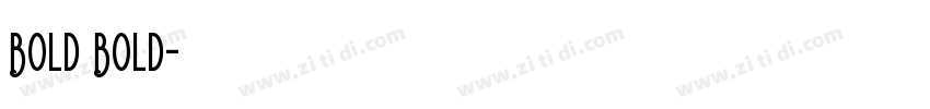 Bold Bold字体转换